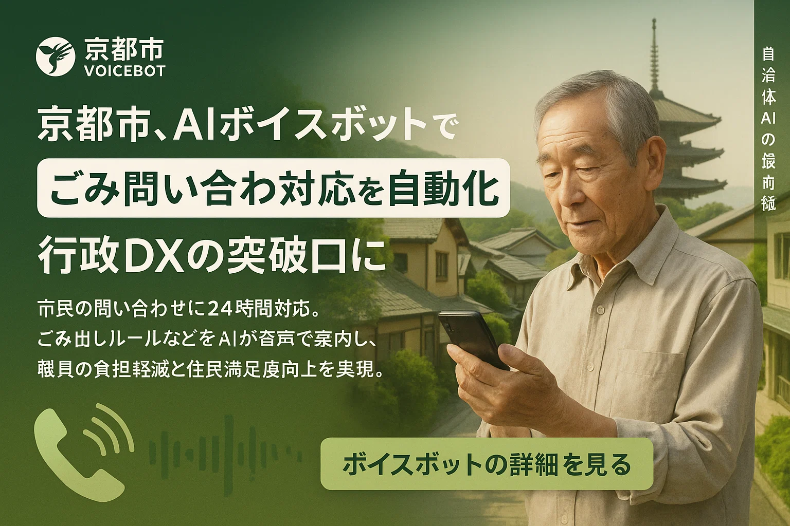 京都市、AIボイスボット