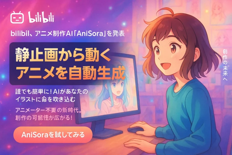 bilibiliがアニメ特化型AIツール