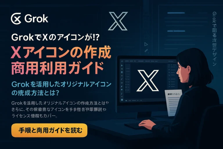 GrokでXのアイコンが